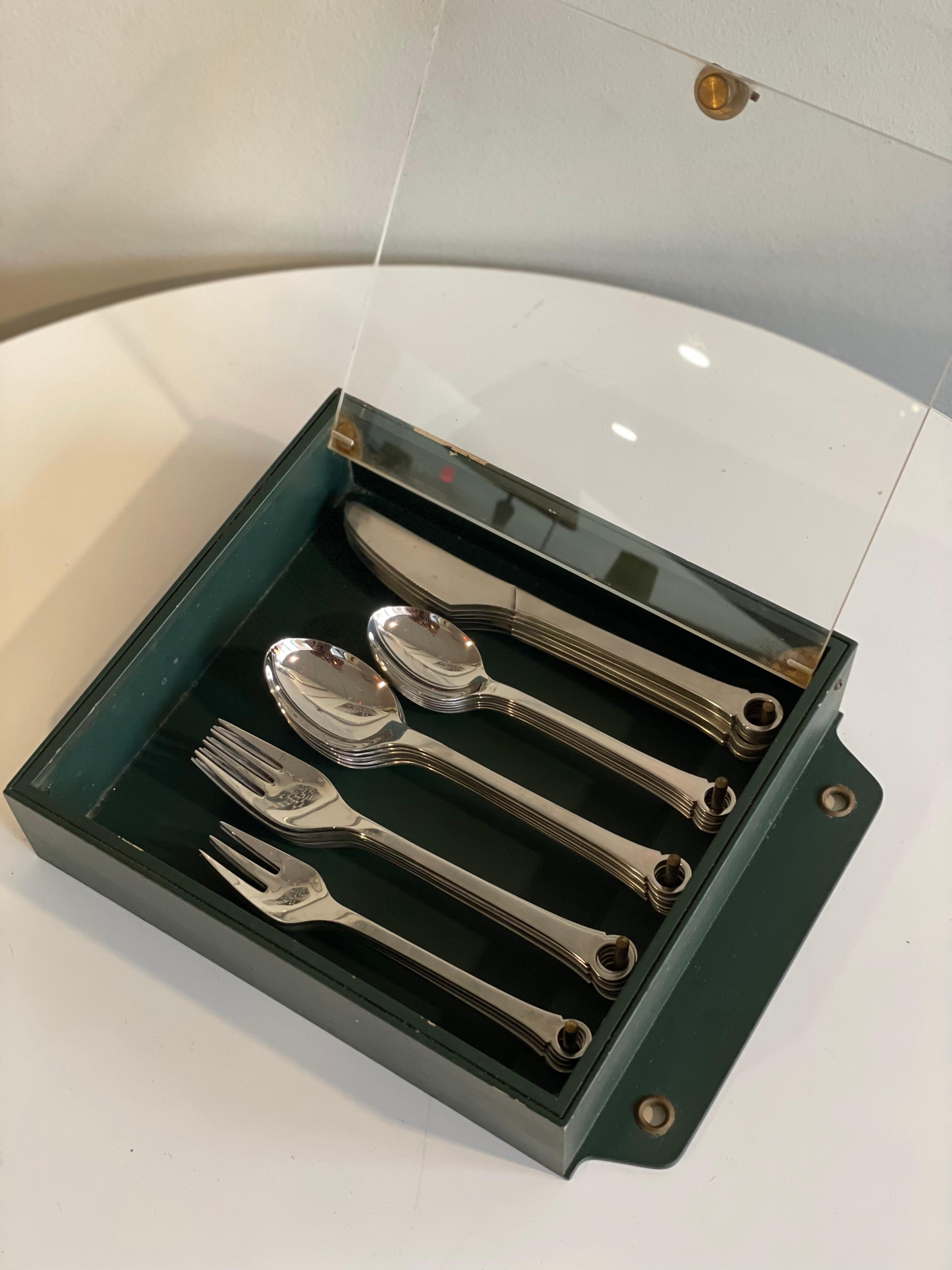 Collectible Henning Seidelin for Frigast Pantry 30-Piece Flatware Set  In Fair Condition For Sale In Philadelphia, PA