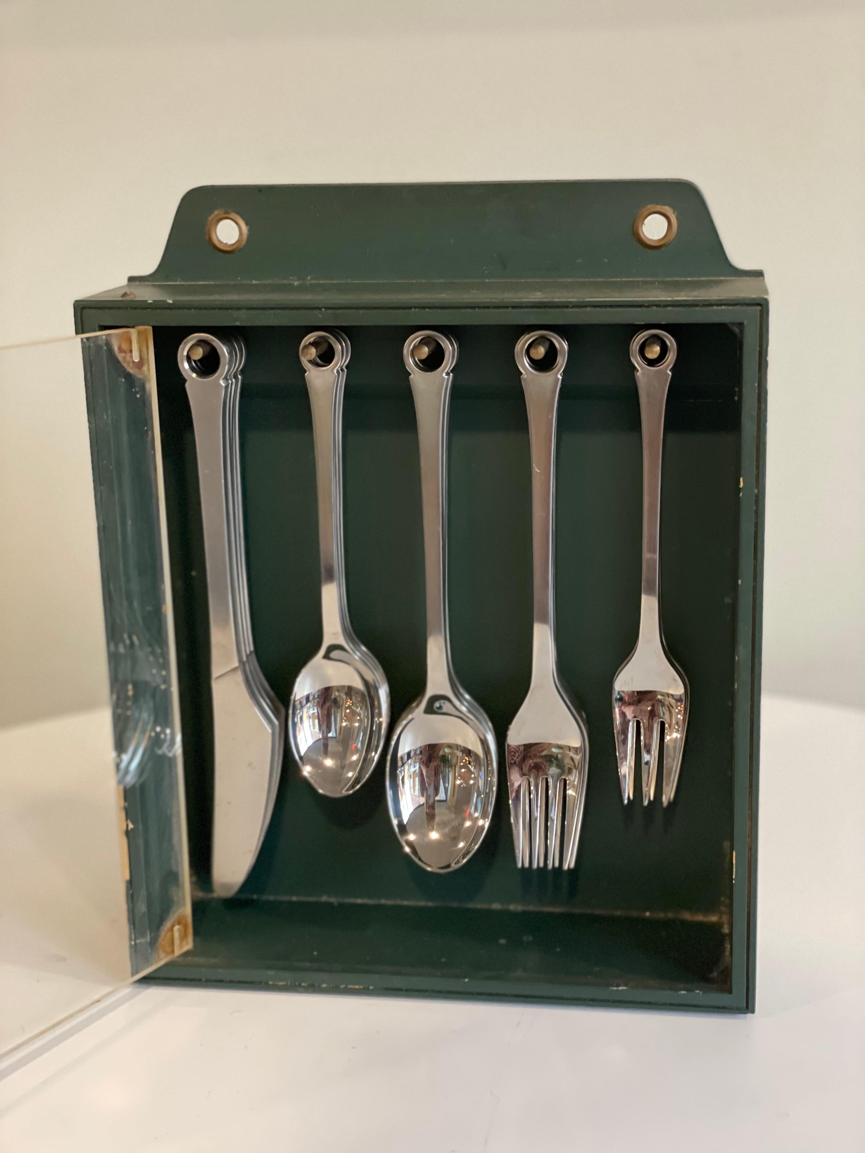Brass Collectible Henning Seidelin for Frigast Pantry 30-Piece Flatware Set  For Sale