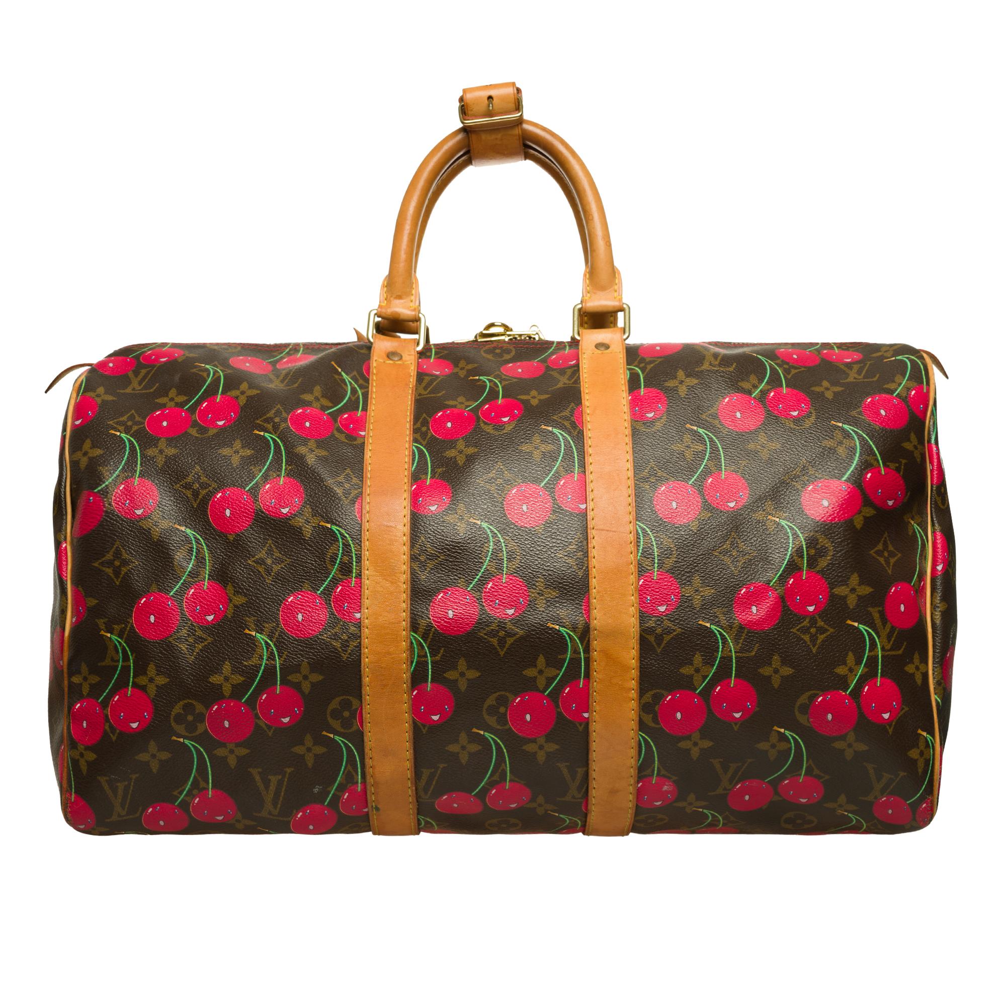 Beautiful travel bag Collector Louis Vuitton Keepall 45 cm Murakami 