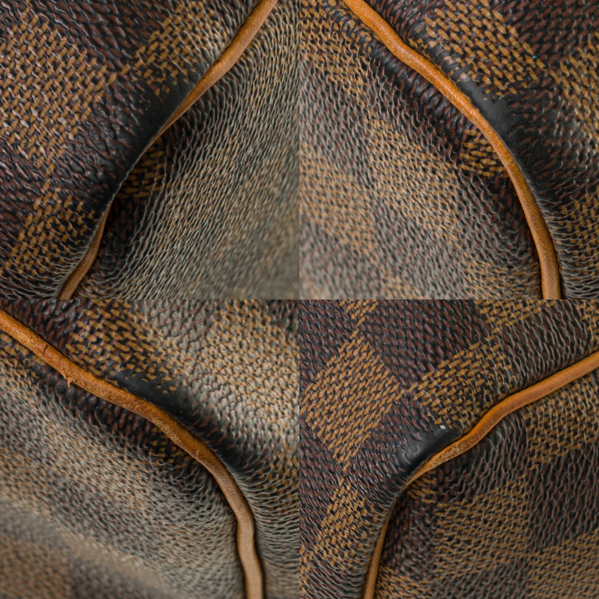 Collectable Louis Vuitton 45 travel bag for LV's Centenary in brown canvas 2