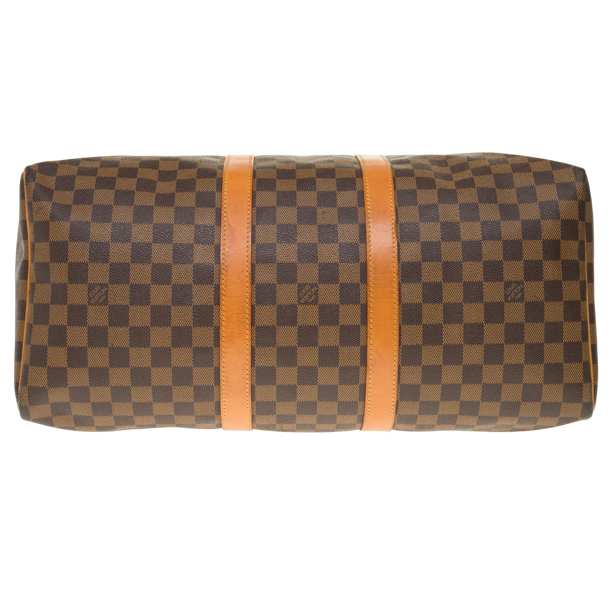 Collectable Louis Vuitton 45 travel bag for LV's Centenary in brown canvas 1