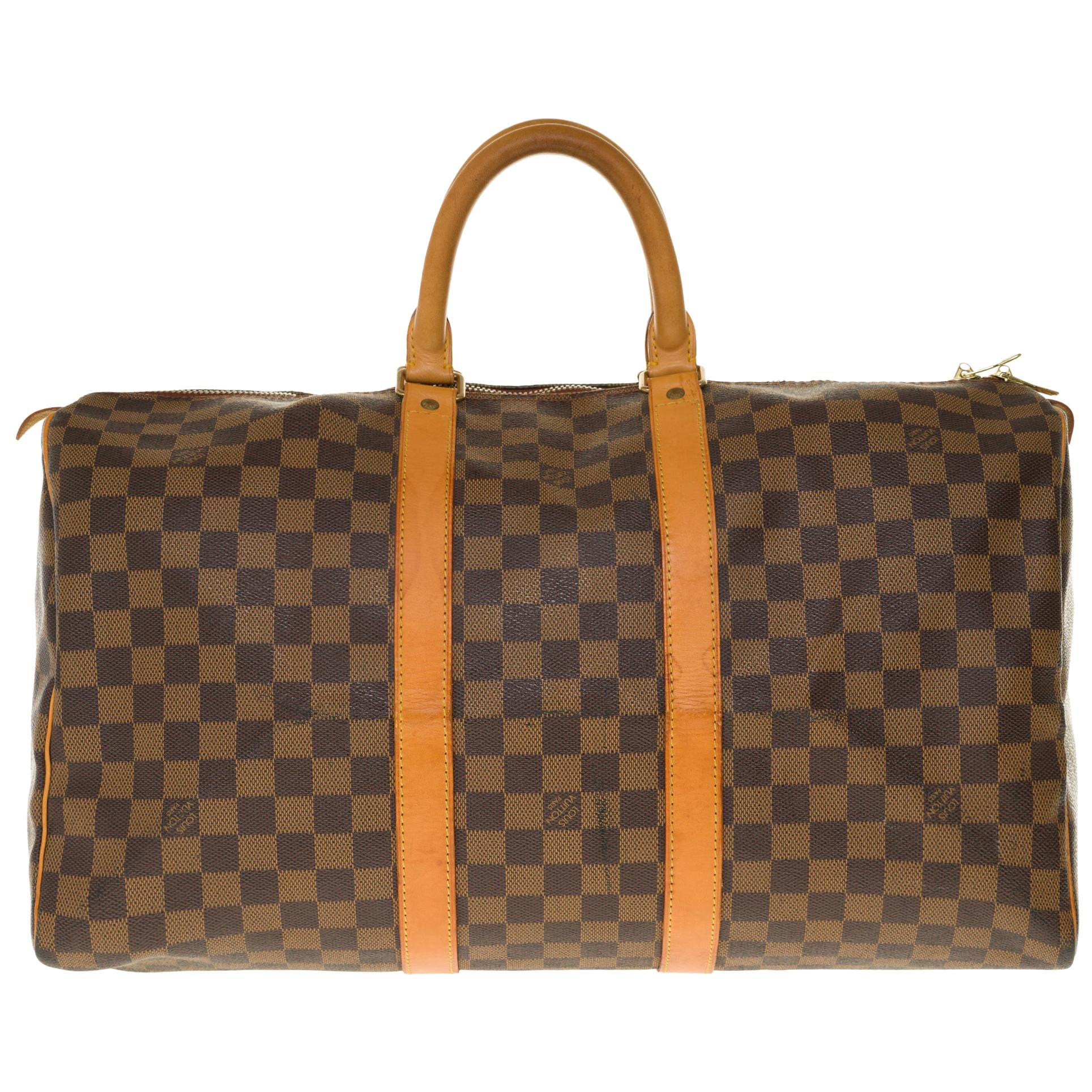 Collectable Louis Vuitton 45 travel bag for LV's Centenary in brown canvas  at 1stDibs | centenary canvas