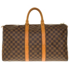Collectable Louis Vuitton 45 travel bag for LV's Centenary in brown canvas