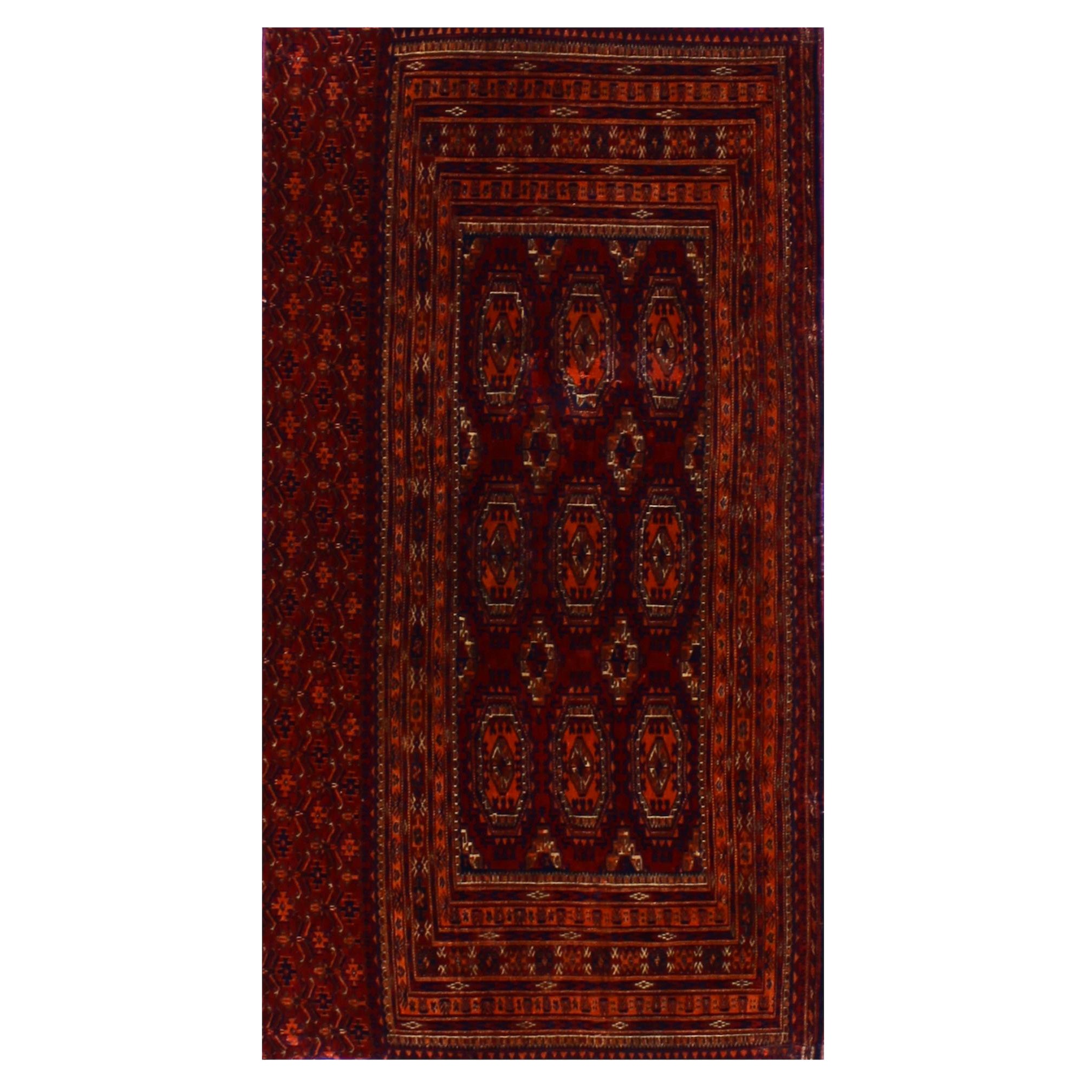 Collectable, Old Persian Accent Rug in Shades of Red 2.7x5