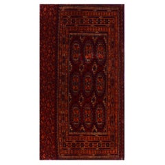 Collectable, Old Persian Accent Rug in Shades of Red 2.7x5