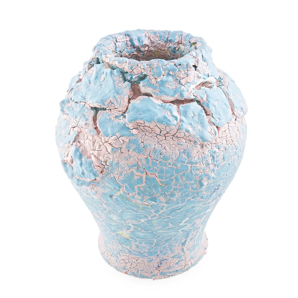 Zeitgenössische Sammlervase aus handgefertigter Porzellan-Keramik im Zustand „Neu“ im Angebot in Roma, RM