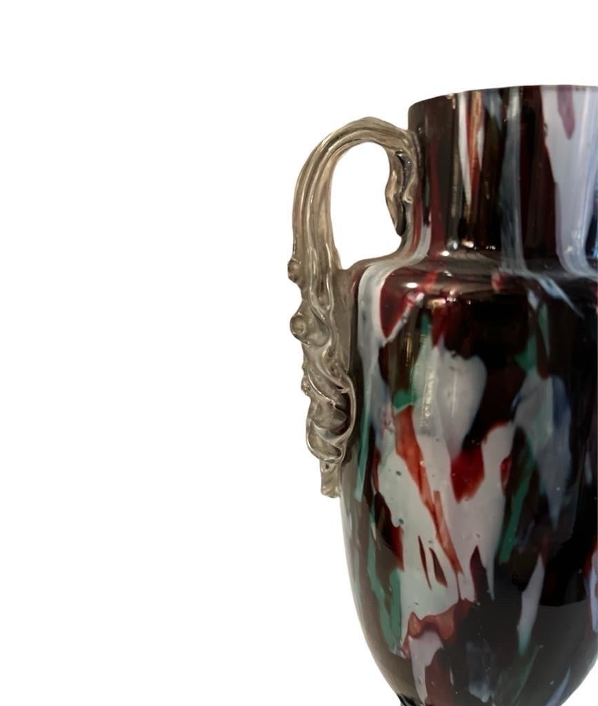 20ième siècle Carlo Scarpa Murano Murrine Millefiori, vase en verre Amphore de collection en vente