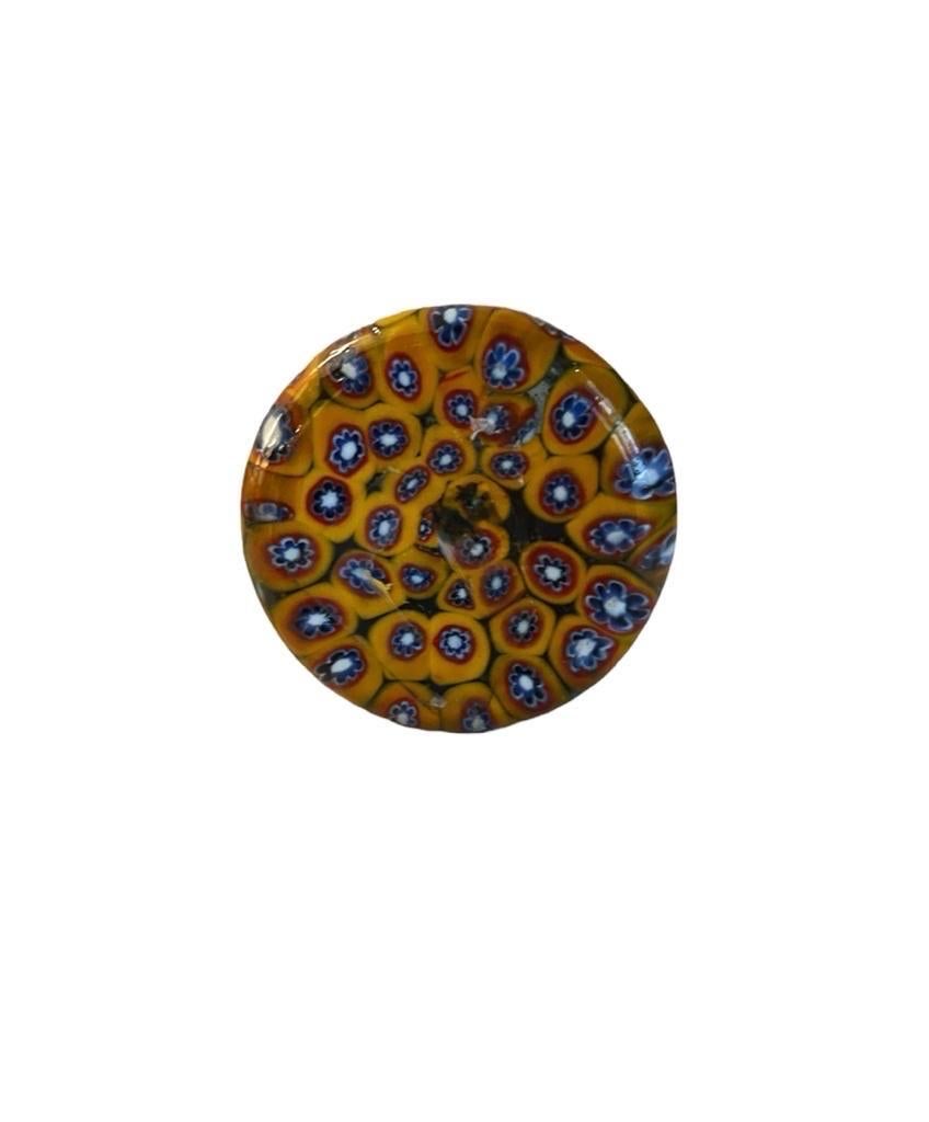 Hand-Crafted Collectable Vintage Fratelli Toso Murano Murrine Millefiori, Art Glass Vase For Sale