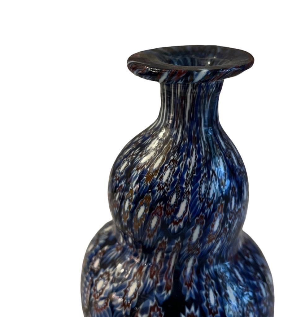 Sammlerstücke Vintage Fratelli Toso Murano Murrine Millefiori, Kunstglas Vase im Zustand „Gut“ im Angebot in Paris, France