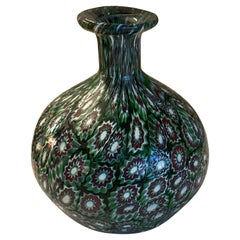 Jarrón vintage de colección Fratelli Toso Murano Murrine Millefiori, Art Glass Vase
