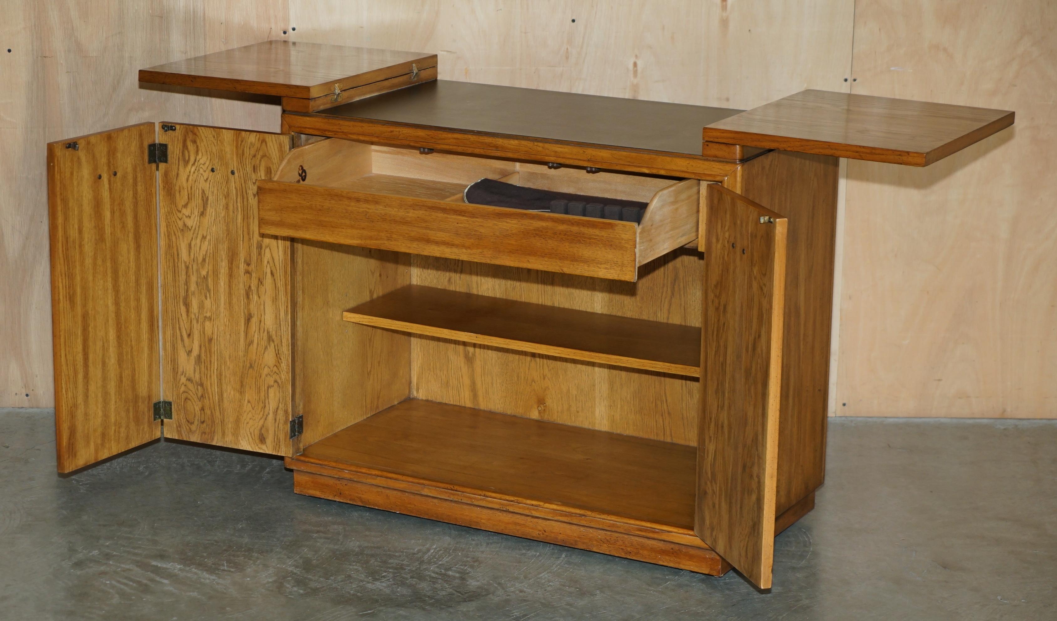 COLLECTABLE ViNTAGE MID CENTURY MODERN DREXEL HERITAGE EXTENDING BAR TROLLY For Sale 2