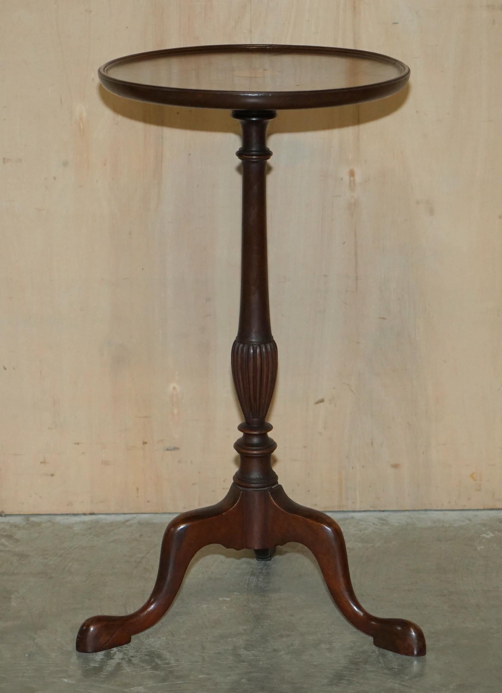 The Collective Vintage Sheraton Revive Hardwood Tripod Side End Lamp Wine Table 9