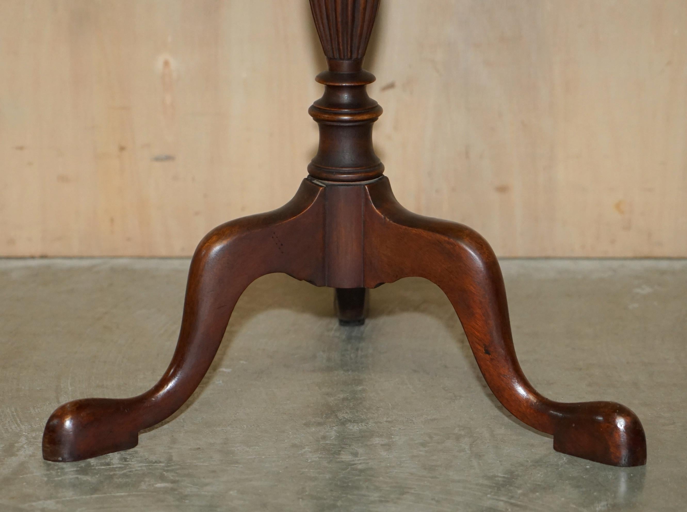 The Collective Vintage Sheraton Revive Hardwood Tripod Side End Lamp Wine Table 1