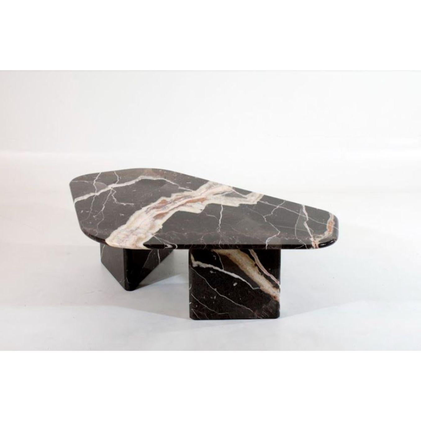 Collected memory coffee table 1 by Claste 
Dimensions: D 68.5 x W 111.8 x H 30.5 cm.
Material: Cararra Gioa (white), Rainbow Mist, Emperador Grey, Emperador Brown, Verdi Alpi, Nero Marquina, Arabescato Corcia, Confusion Blue
Weight: 72.5