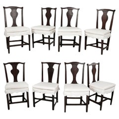 Antique Collected Set of Eight Georgian Dining Chairs