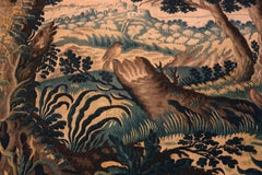 Collectible 17th Century Antique French Silk Verdure Tapestry 10' x 12'5"