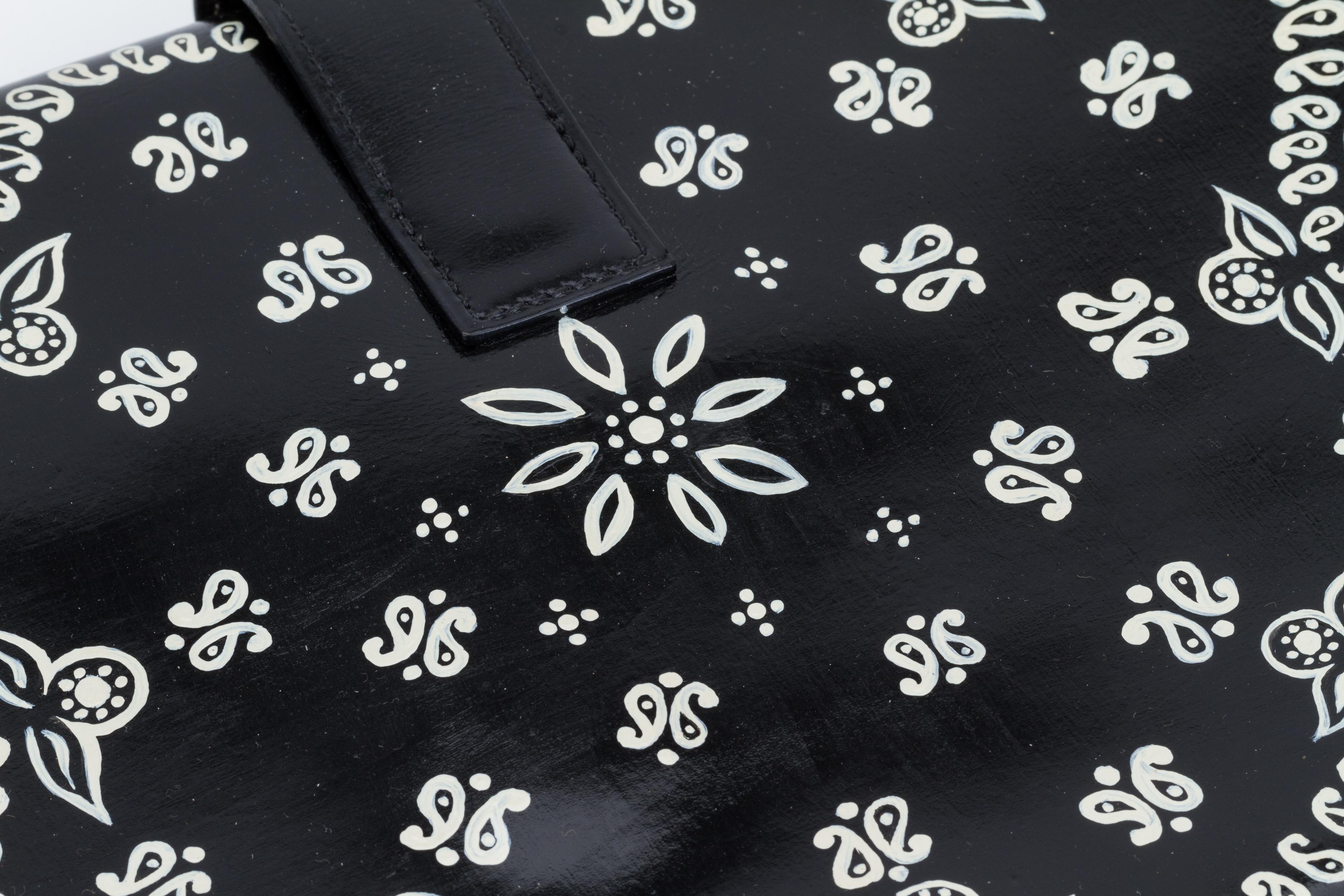 Collectible 1979 Hermès Black Box Jige Clutch Bandana Bag 4