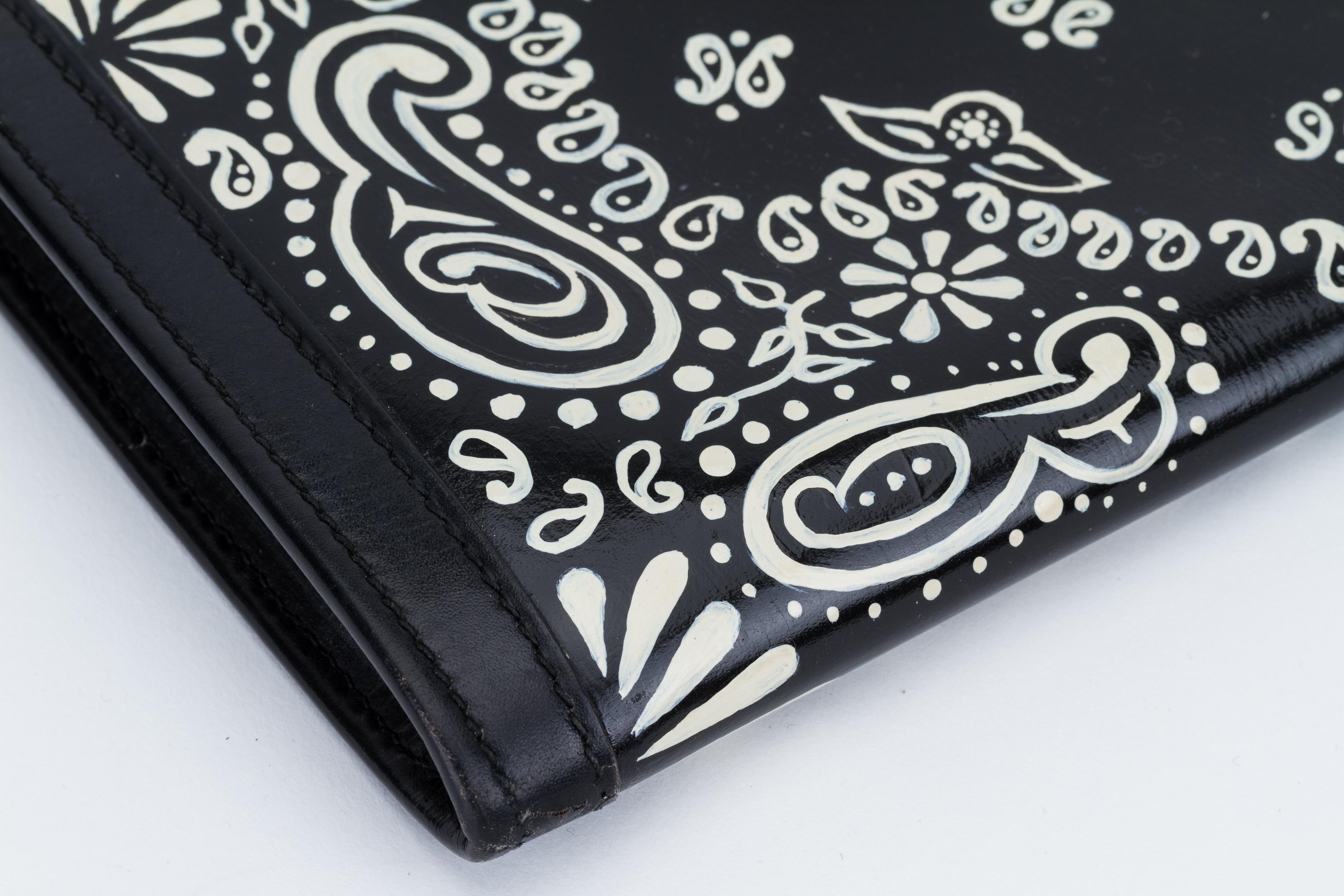 Women's Collectible 1979 Hermès Black Box Jige Clutch Bandana Bag