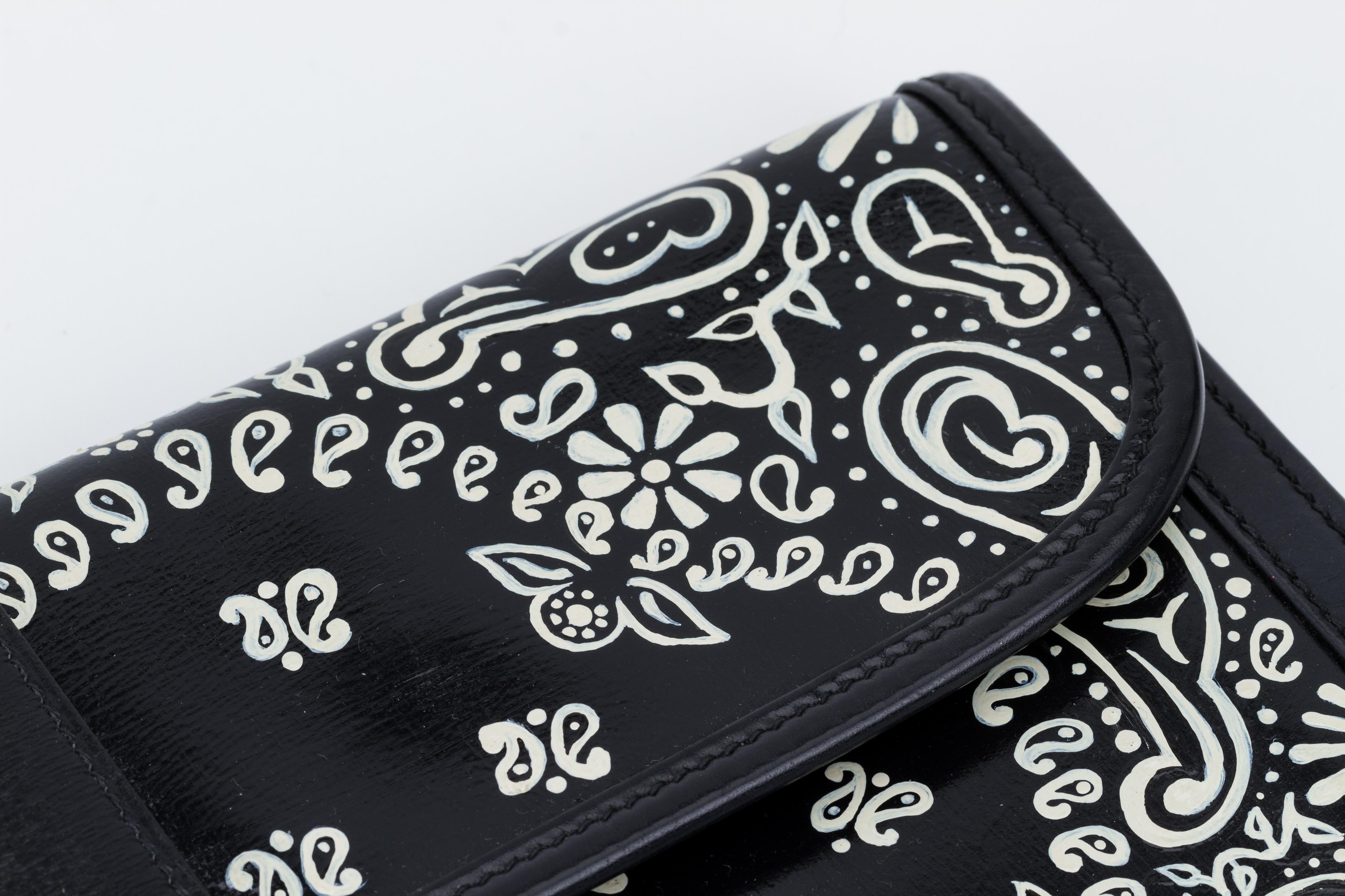 Collectible 1992 Hermès Black Box Jige Clutch Bandana Bag 3