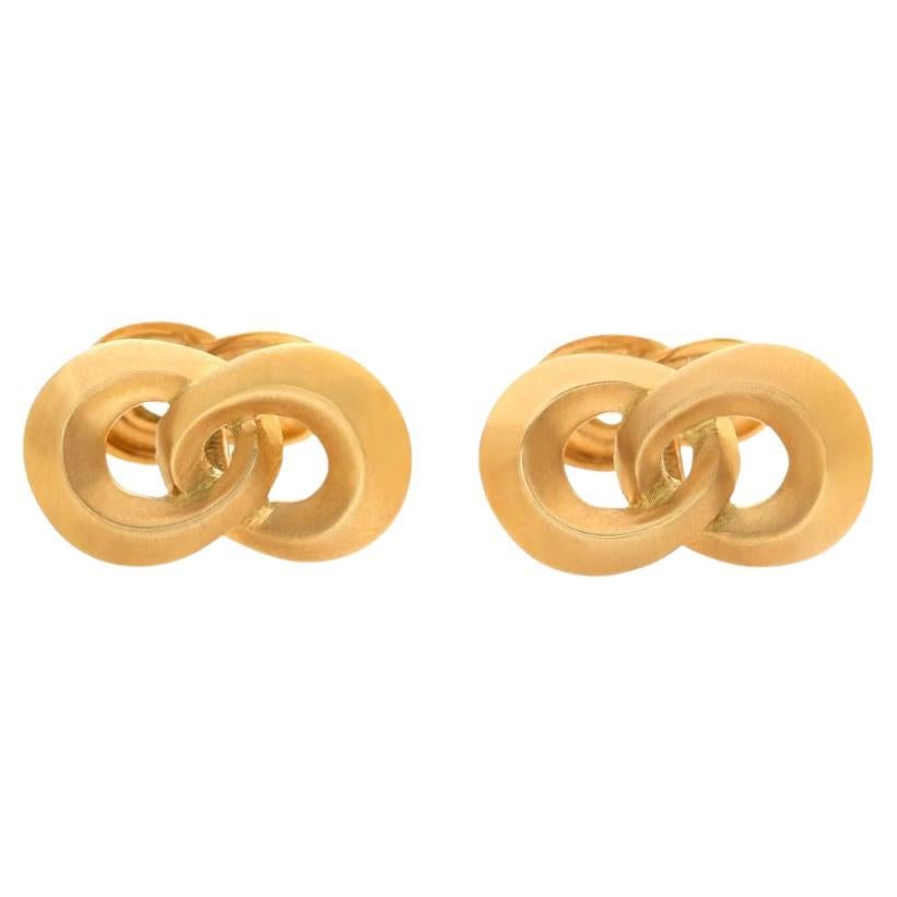 Collectible, Angela Cummings 1988, Double Knots 18k Yellow Gold Cufflinks For Sale