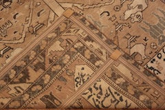 Antico tappeto caucasico da collezione Shirvan datato 1214 (1800), 3'10" x 5'4".