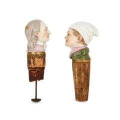 Collectible antique Meissen porcelain bottle stops