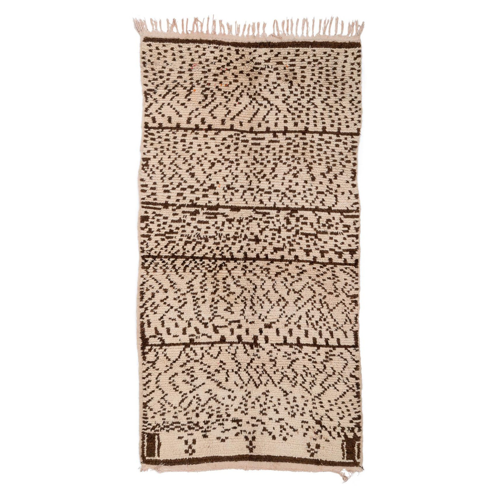 Tappeto da collezione antico, vintage, autentico, naturale, bianco, marocchino, shag.