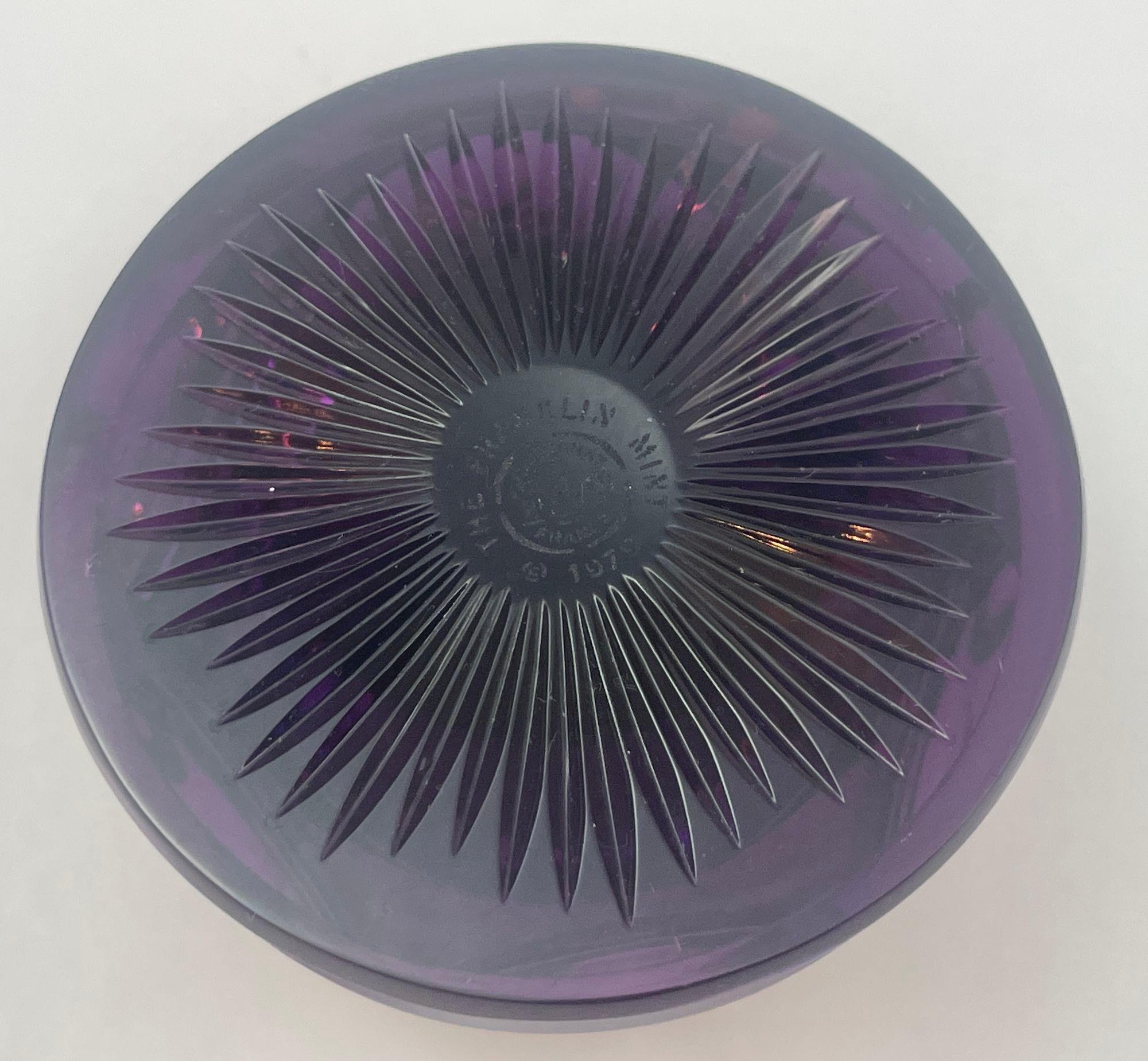 Set di 5 fermacarte da collezione Baccarat in cristallo con cammeo Franklin Mint in vendita 9