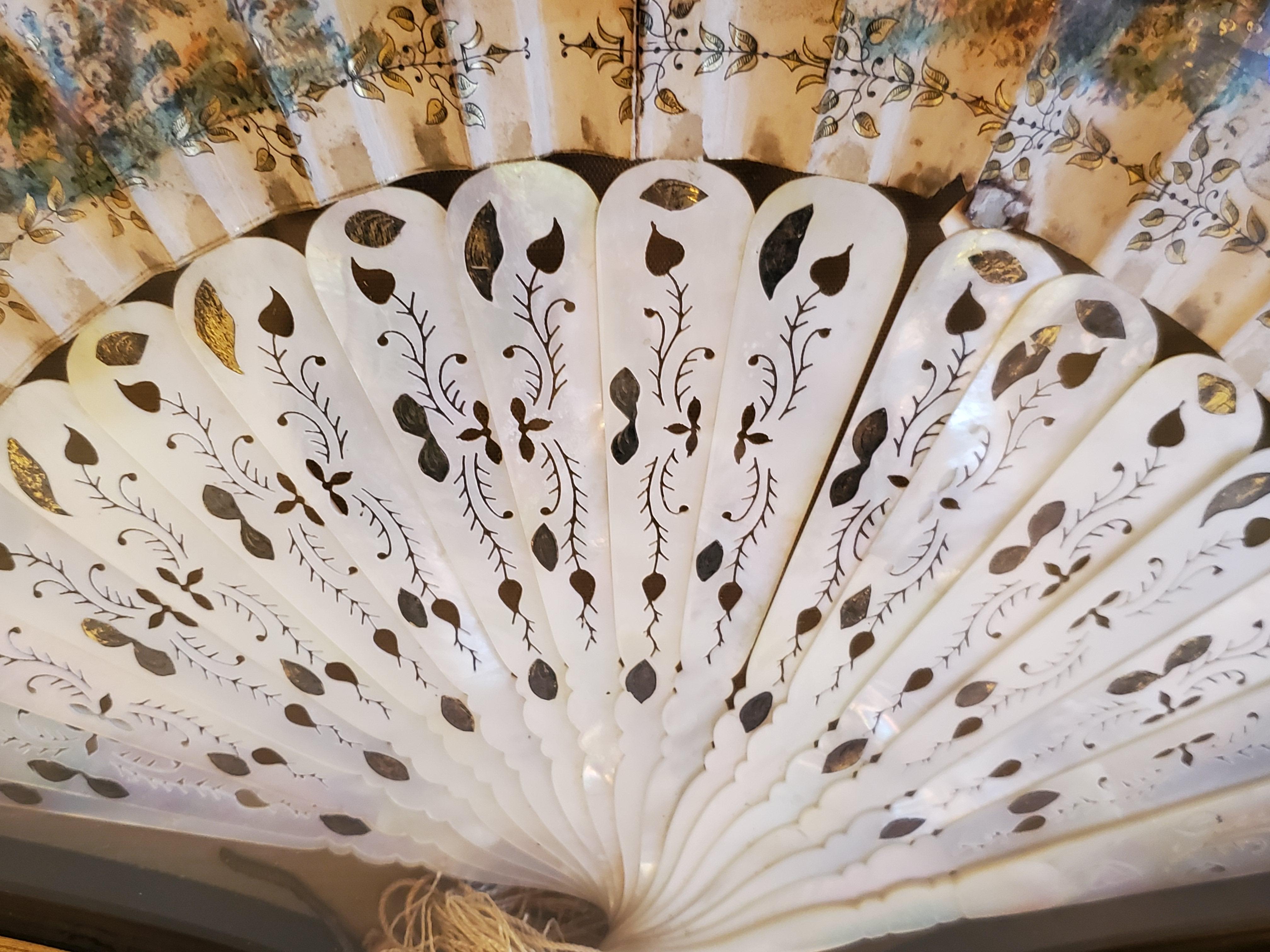 Collectible Beautifully Framed 19th Century Guatemalan Fan 1