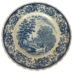 Vintage Collectible Blue and White Royal Tudor Ware England Plate