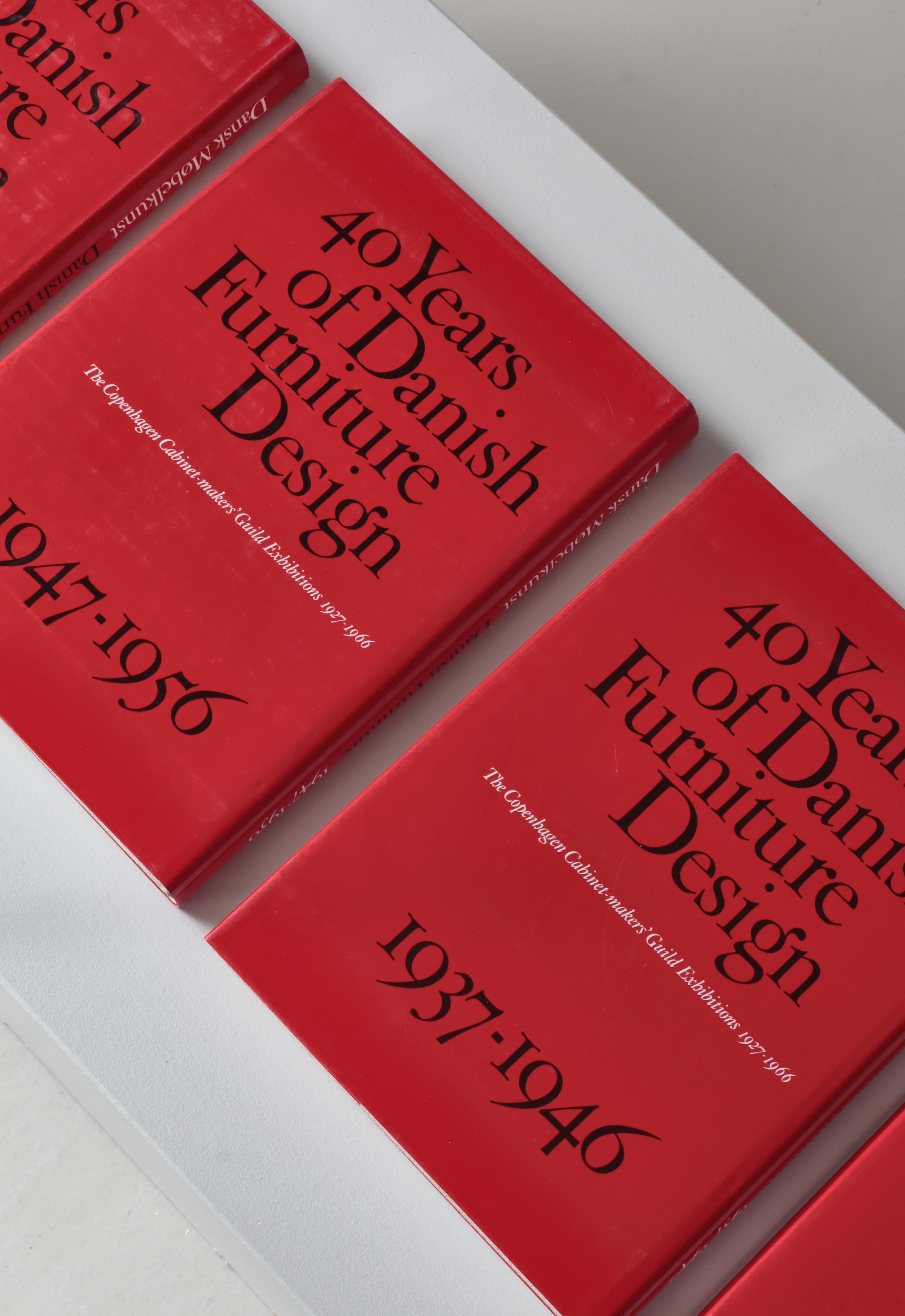 Danois Livres de collection 40 Years of Danish Furniture Design, première édition, 4 volumes en vente