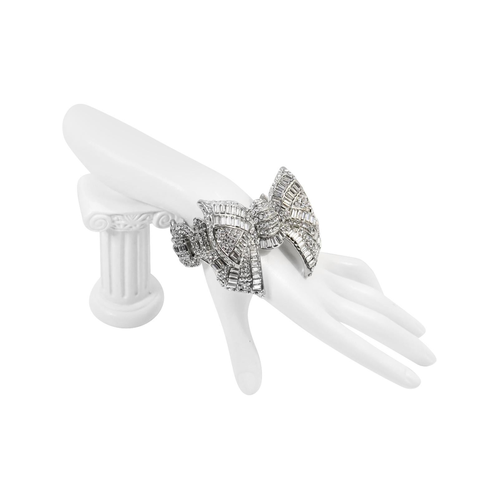 Artist Collectible Butler and Wilson Crystal Bow Bracelet, circa 2000s