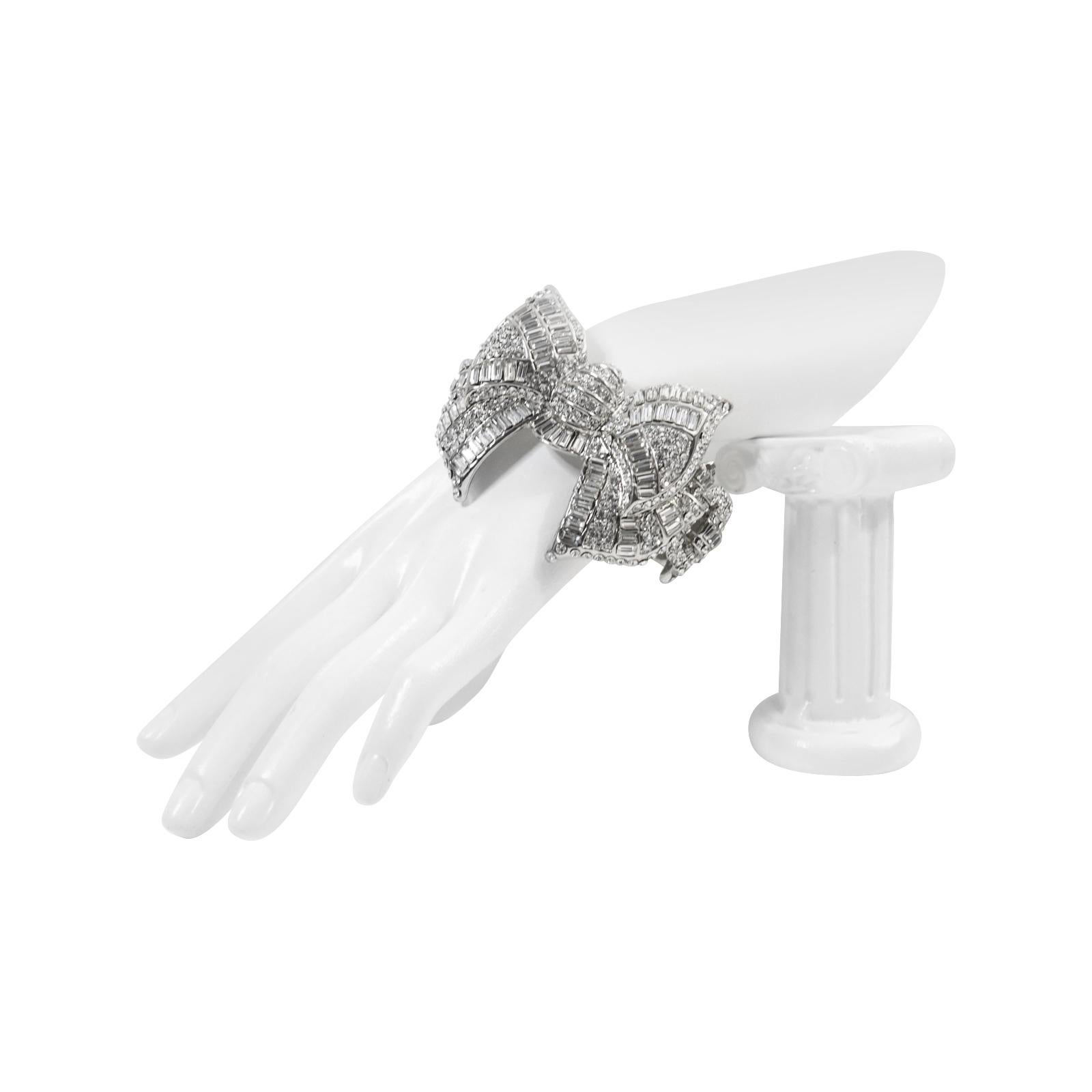 Women's or Men's Collectible Butler and Wilson Crystal Bow Bracelet, circa 2000s