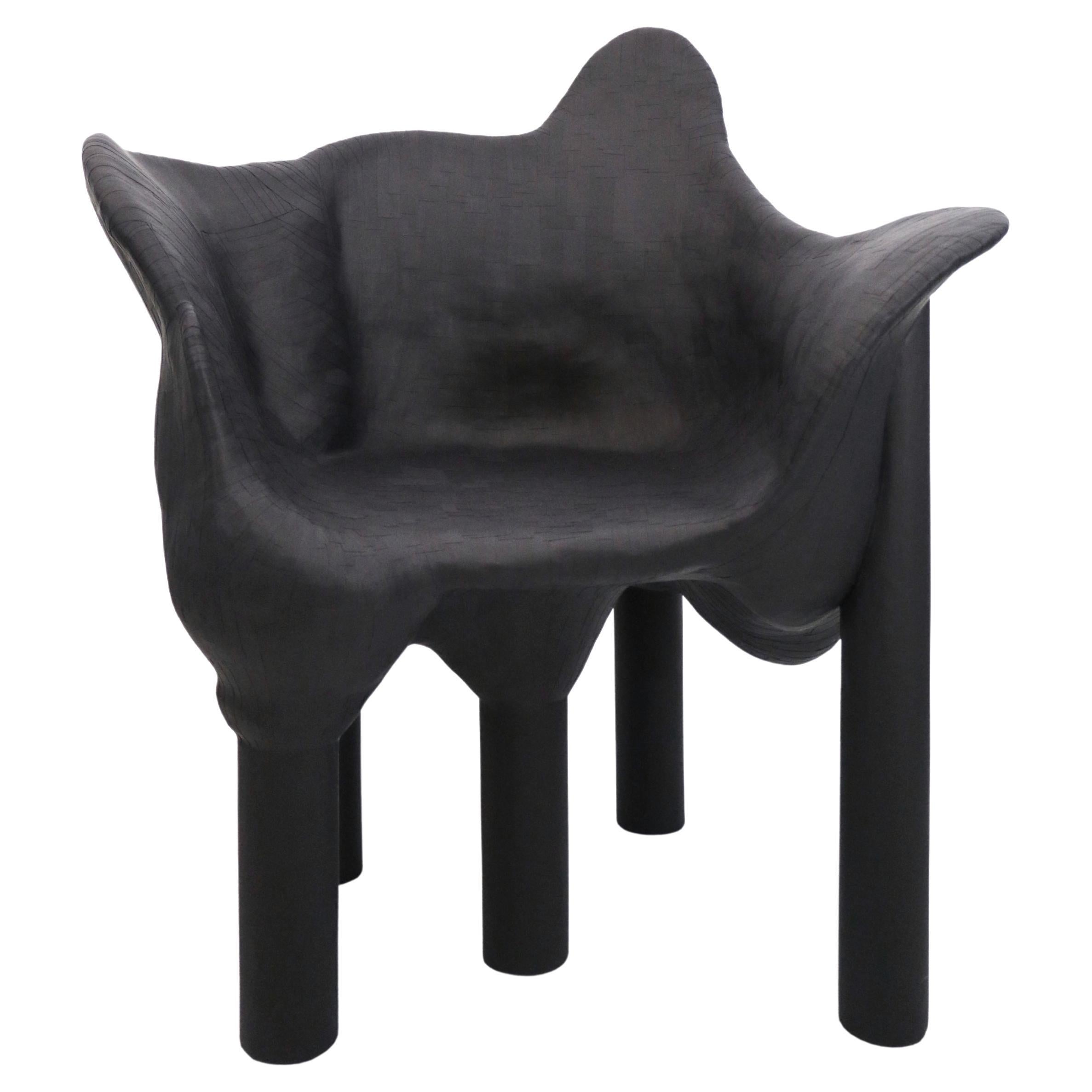 Collectible Design Seating Black Mirror Chair III by Vadim Kibardin For Sale