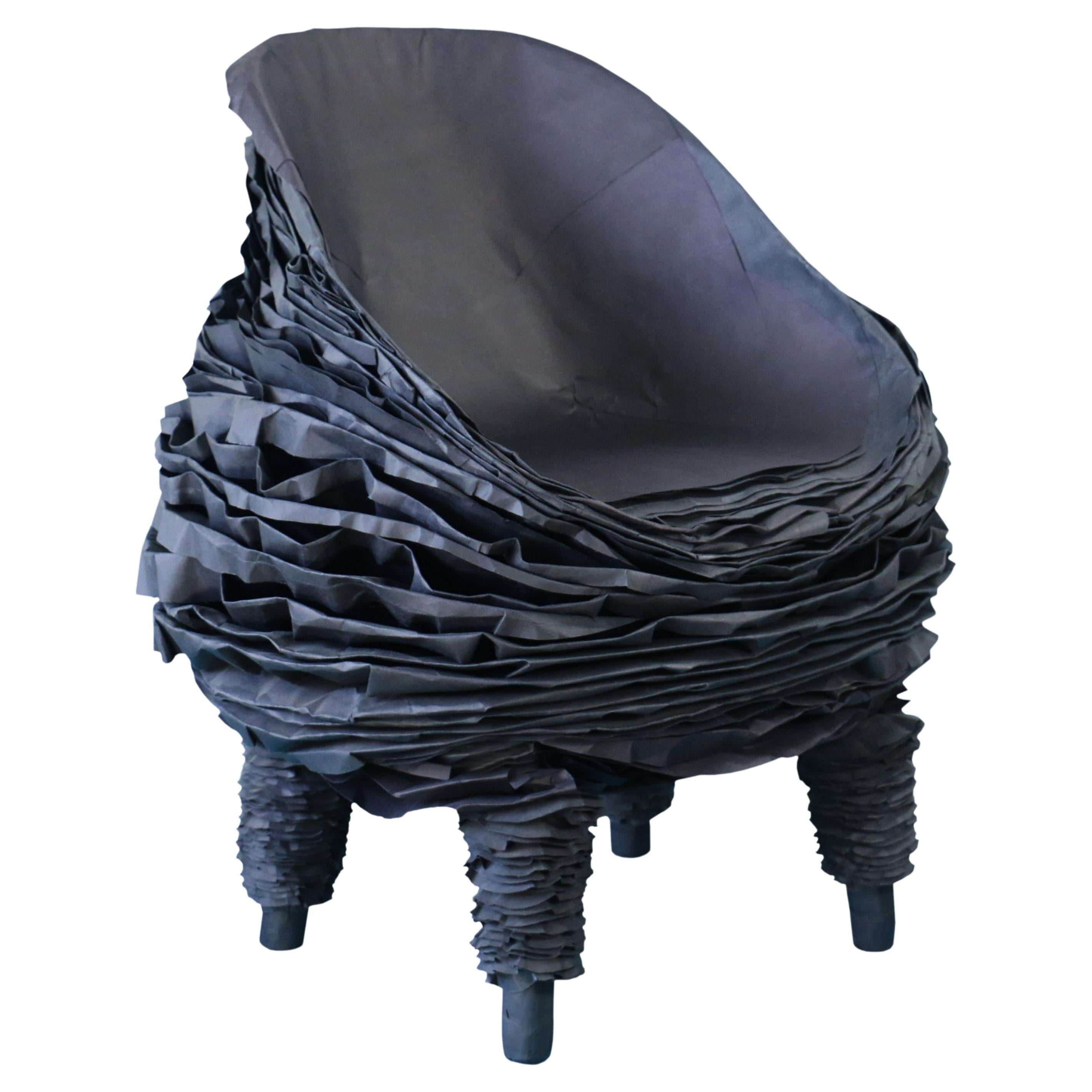 Collectible Limited Design Black Paper Dolly Chair by Vadim Kibardin For Sale