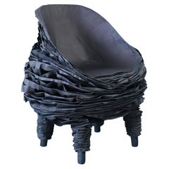 Collectible Cardboard Black Paper Dolly Chair by Vadim Kibardin
