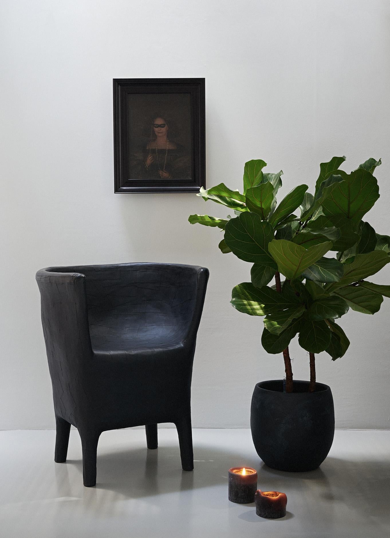 Czech Collectible Design Black Paper Bureau Chair Black Pearl by Vadim Kibardin For Sale