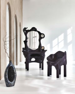 Collectible Design Vanity Table Black Mirror Coiffeuse by Vadim Kibardin