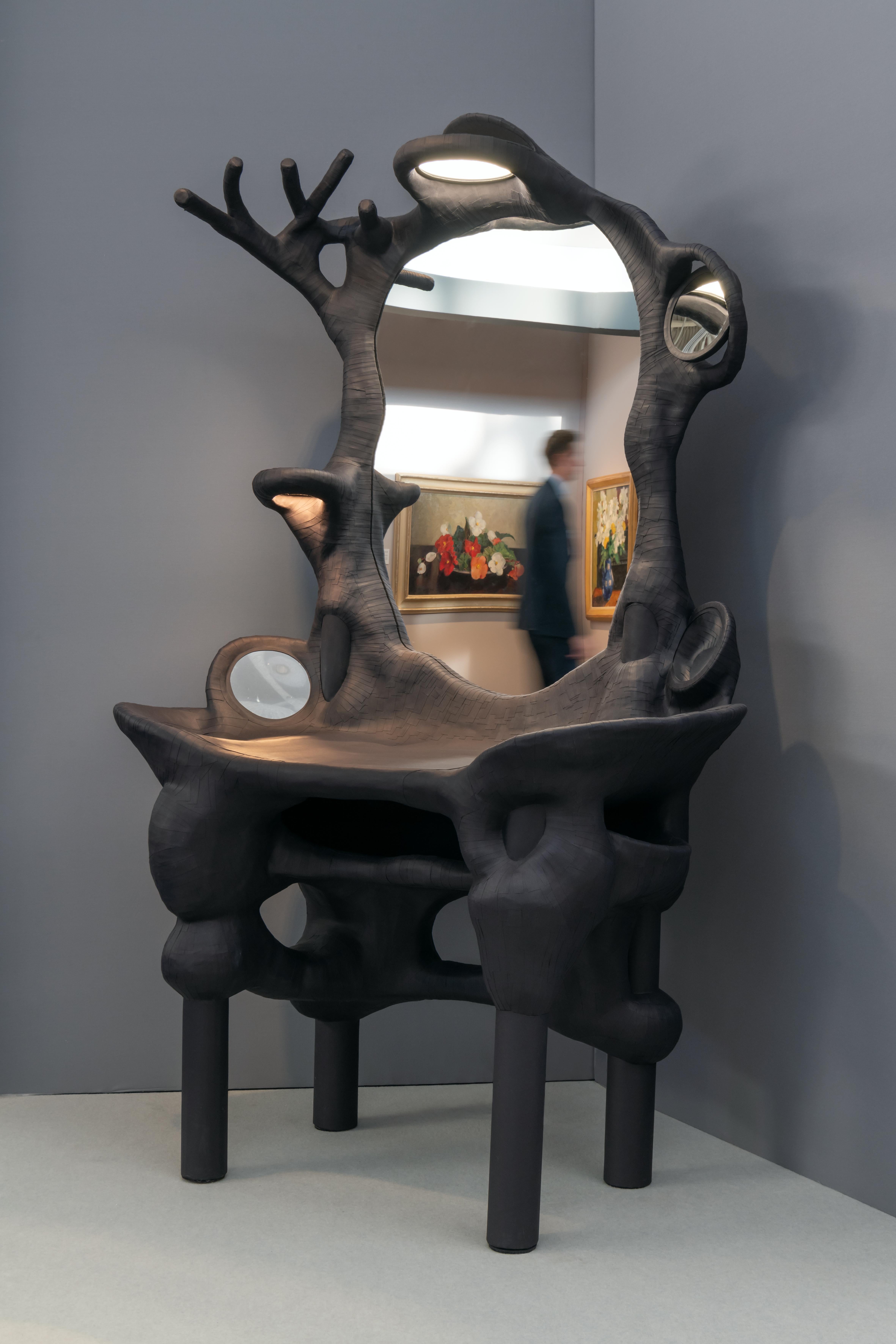 Collectible Design Vanity Table Black Mirror Coiffeuse by Vadim Kibardin In New Condition For Sale In Amsterdam, NL