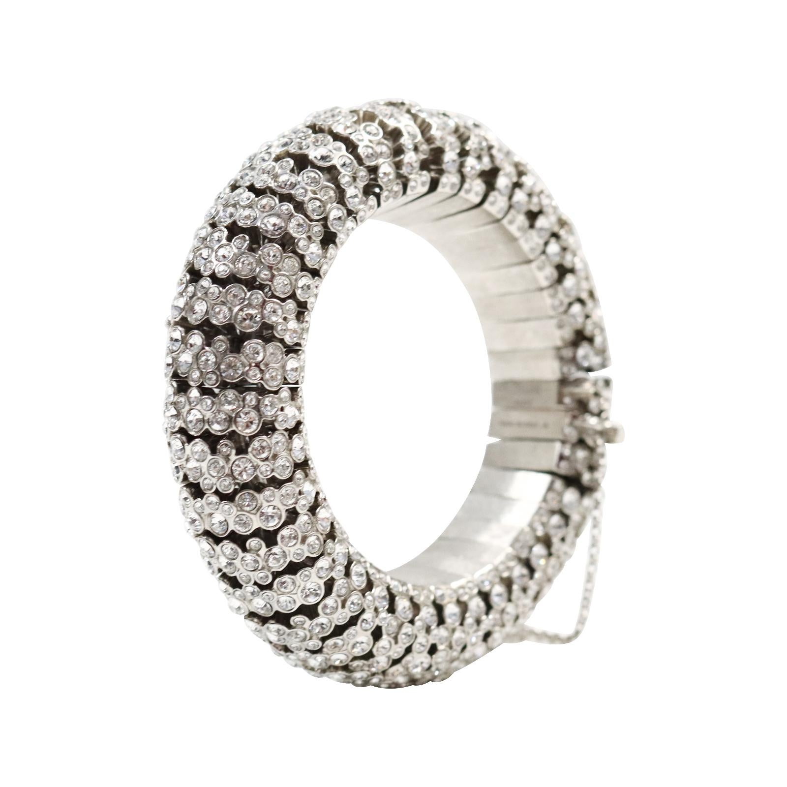 Women's Collectible Celine Diamante Domed Bracelet Circa 2000s For Sale