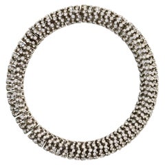 Vintage Collectible Celine Diamante Domed Necklace Circa 2000s