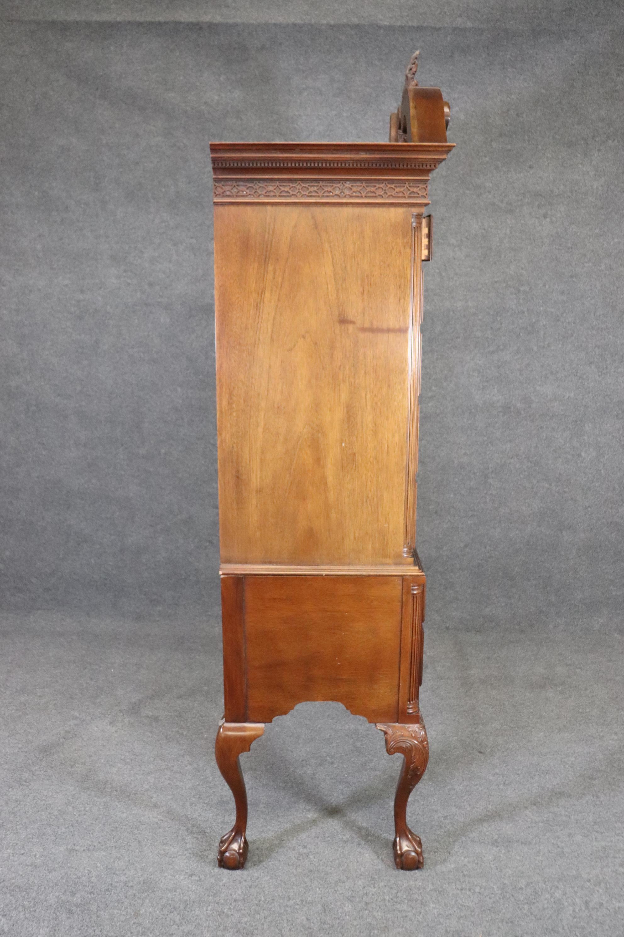 Collectible Century Furniture Carved Mahogany Smithsonian Collection Highboy  3