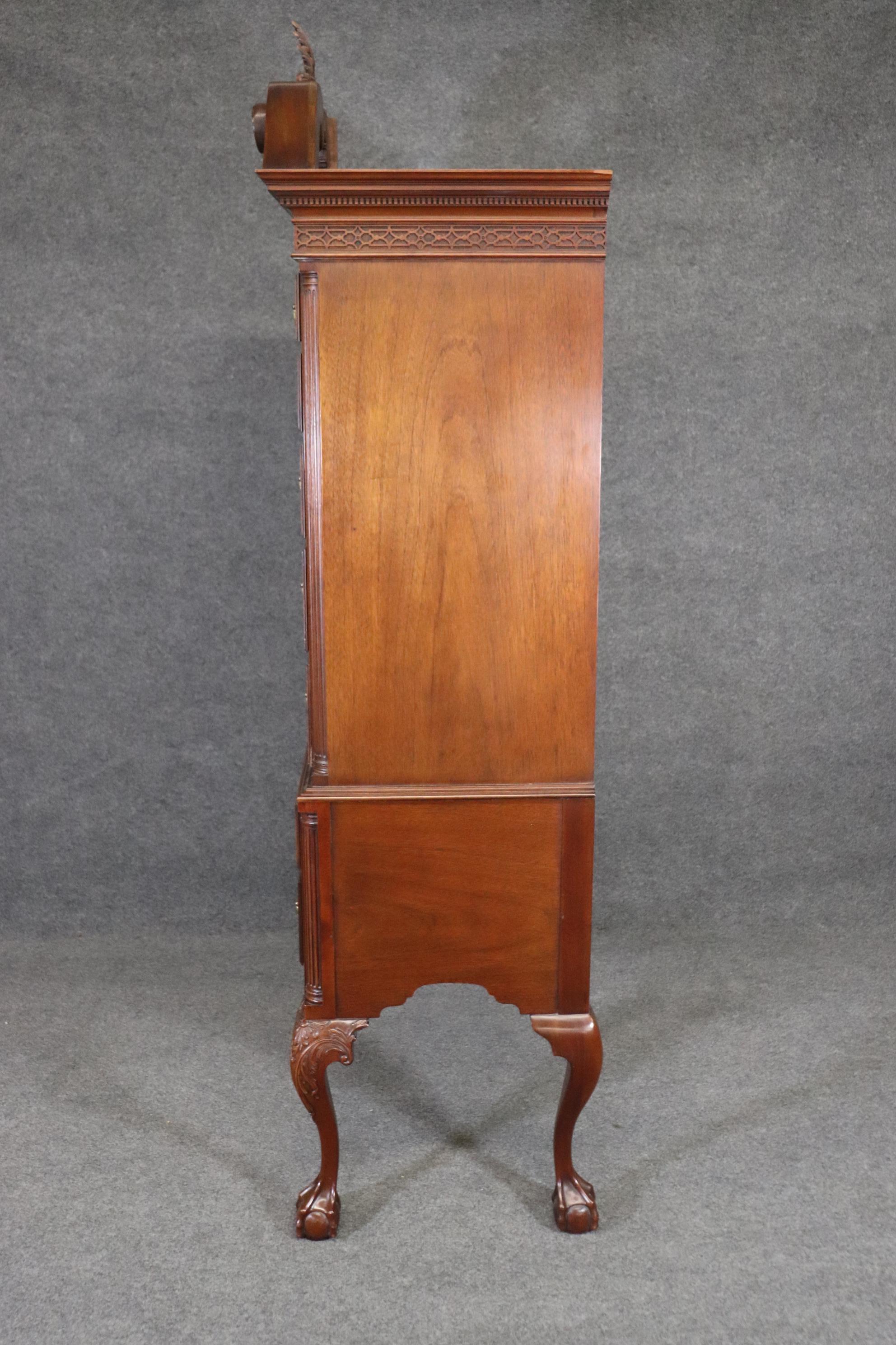 Collectible Century Furniture Carved Mahogany Smithsonian Collection Highboy  1
