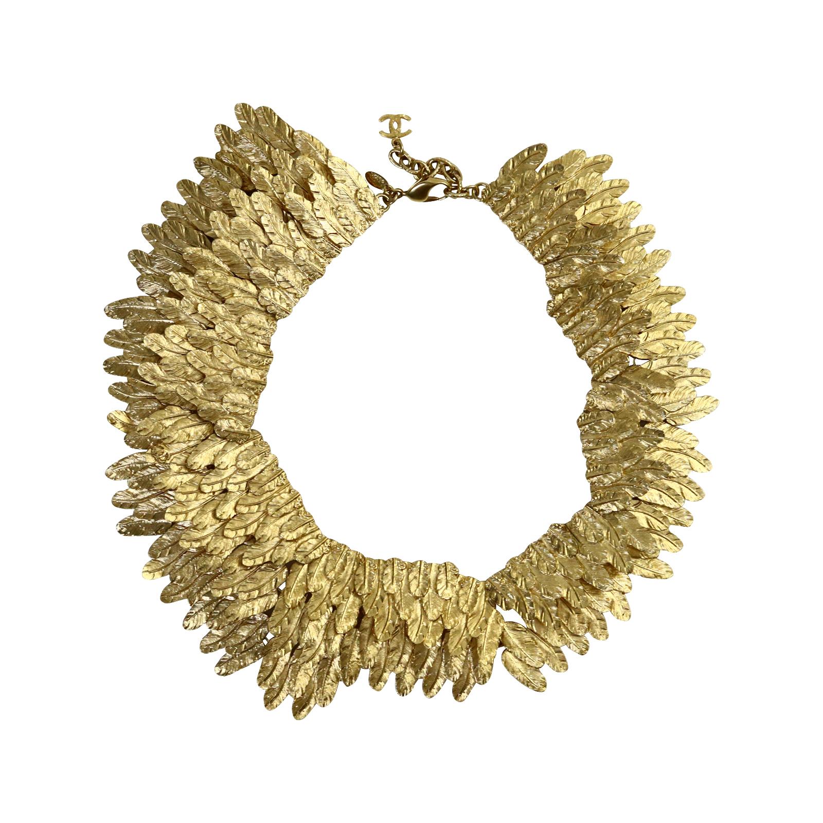 Collectible Chanel Gold Collar Necklace Circa 2008 For Sale 3