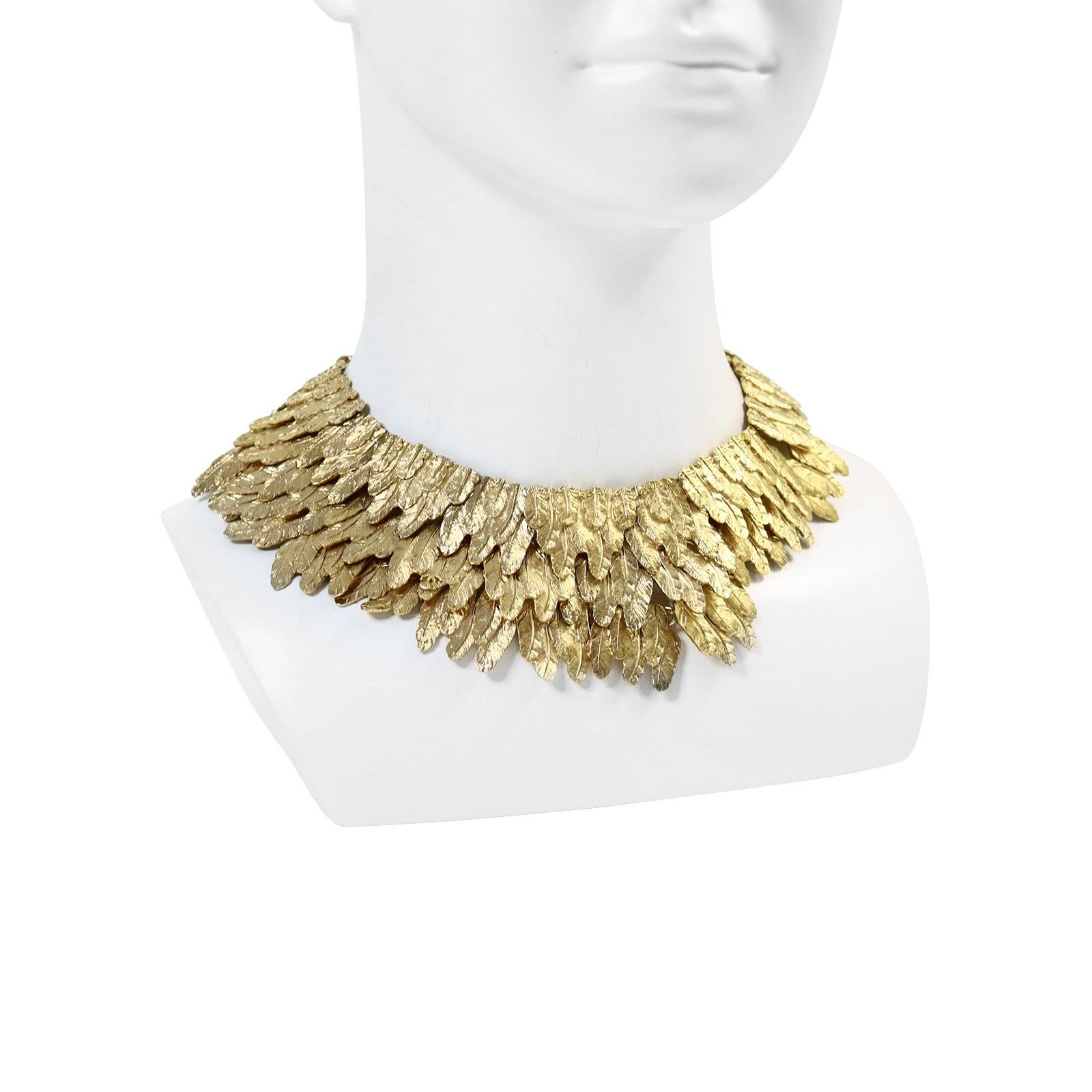 Collectible Chanel Gold Collar Necklace Circa 2008 For Sale 1