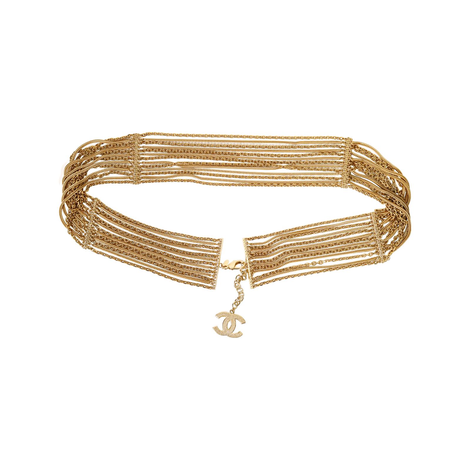 Women's or Men's Collectible Chanel Gold Tone Belt