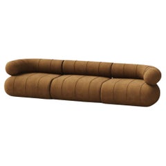 Collectible Contemporary Modular Three Seat - Bronze Velvet