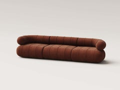 Collectible Contemporary Modular Three Seat - Rust Velvet