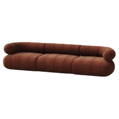 Collectible Contemporary Modular Three Seat - Rust Velvet