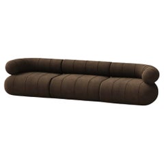 Collectible Contemporary Modular Three Seat - Taupe Velvet